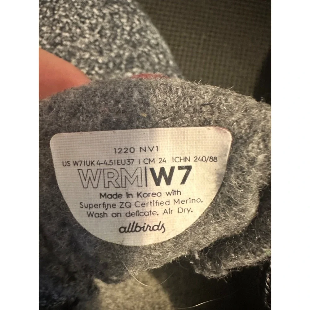 Allbirds Wool Runner Sneakers‎ Grey Plum Merino Wool Sustainable Comfort Size W7